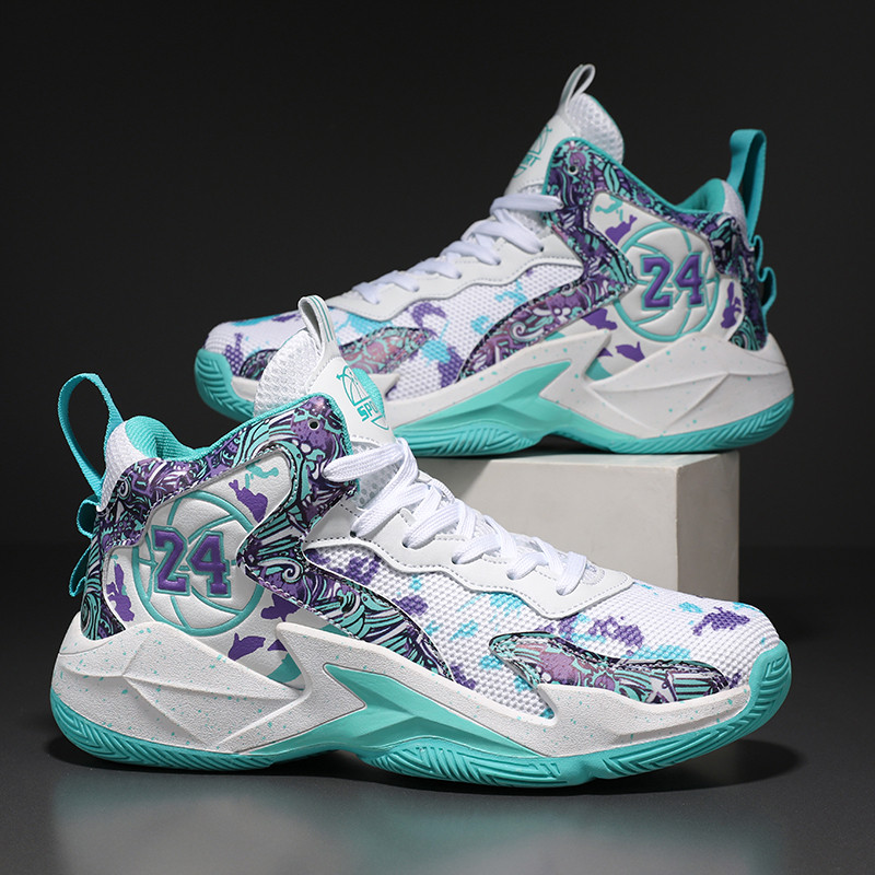 Jauni vīriešu basketbola apavi Elpojoši un ērti sporta apavi Pretslīdēšanas treniņiem Basketbola apavi vīriešiem