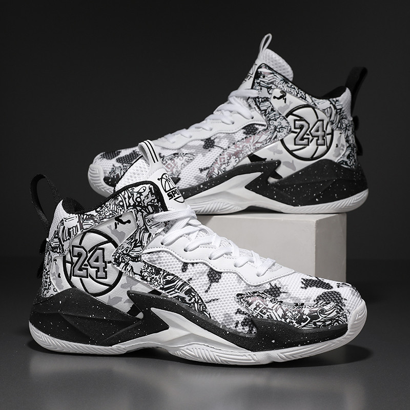 Jauni vīriešu basketbola apavi Elpojoši un ērti sporta apavi Pretslīdēšanas treniņiem Basketbola apavi vīriešiem