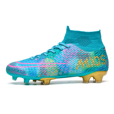 2022 m. vyriški futbolo bateliai AG/TF, neslystantys lauko batai aukštai kulkšnies, itin lengvi vaikų futbolo segtukai, sportbačiai Plus