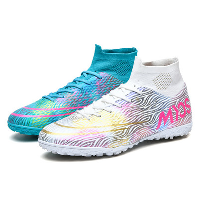 2022 m. vyriški futbolo bateliai AG/TF, neslystantys lauko batai aukštai kulkšnies, itin lengvi vaikų futbolo segtukai, sportbačiai Plus