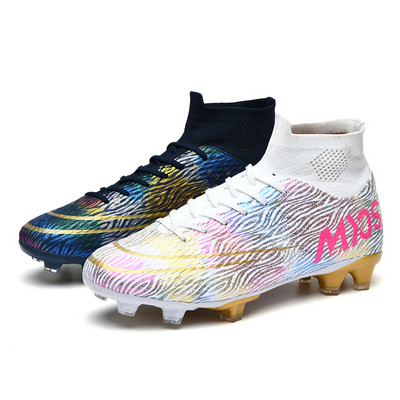 2022 m. vyriški futbolo bateliai AG/TF, neslystantys lauko batai aukštai kulkšnies, itin lengvi vaikų futbolo segtukai, sportbačiai Plus