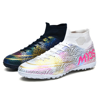 2022 m. vyriški futbolo bateliai AG/TF, neslystantys lauko batai aukštai kulkšnies, itin lengvi vaikų futbolo segtukai, sportbačiai Plus