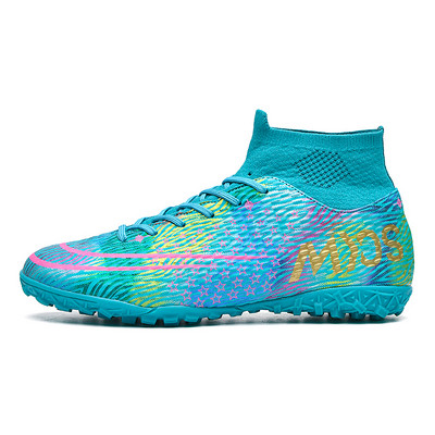 2022 m. vyriški futbolo bateliai AG/TF, neslystantys lauko batai aukštai kulkšnies, itin lengvi vaikų futbolo segtukai, sportbačiai Plus