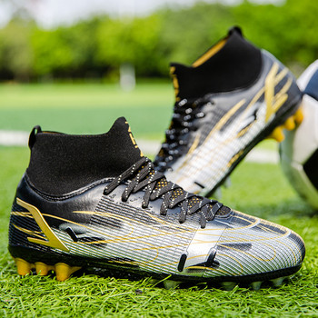 Дишащи мъжки футболни обувки с високи глезени TF/FG Футболни обувки за професионално обучение на открито Неплъзгащи се леки Zapatos De Soccer