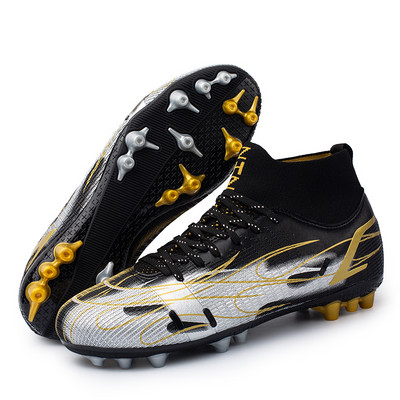 Magas bokával lélegző férfi focicipő TF/FG kültéri professzionális futballcipő csúszásmentes könnyű Zapatos De Soccer