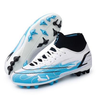 Magas bokával lélegző férfi focicipő TF/FG kültéri professzionális futballcipő csúszásmentes könnyű Zapatos De Soccer