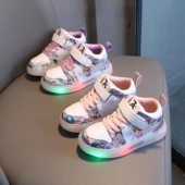 Light Up Παπούτσια Skateboarding Παιδικά Δερμάτινα Αθλητικά Παπούτσια Κινούμενα σχέδια για κορίτσια Αγόρια Αθλητικά Παπούτσια Walking Casual Baby Παιδικά Παπούτσια για νήπια
