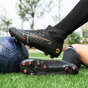 2021 Нови футболни обувки с високи глезени Мъжки дишащи футболни обувки на открито Футболни обувки за трева Футболни бутли Kids AG Женски футболни обувки