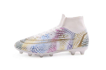 Нови футболни обувки с високи глезени Мъжки дишащи футболни обувки с висока горна част Футболни обувки за трева Kids AG Дамски меки футболни обувки