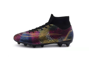 Нови футболни обувки с високи глезени Мъжки дишащи футболни обувки с висока горна част Футболни обувки за трева Kids AG Дамски меки футболни обувки