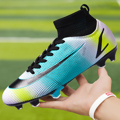 Superfly Futbola Zābaki Vīriešu Sporta Skavas Futbola Apavi AG Bērnu Trenažieri Sporta apavi Augstas zeķes Sportiskas pēdas bumbas Apavi Vīrietim