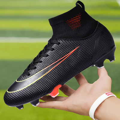 Superfly Futbola Zābaki Vīriešu Sporta Skavas Futbola Apavi AG Bērnu Trenažieri Sporta apavi Augstas zeķes Sportiskas pēdas bumbas Apavi Vīrietim