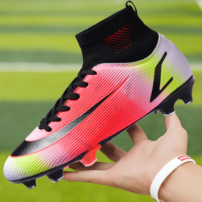 Superfly Futbola Zābaki Vīriešu Sporta Skavas Futbola Apavi AG Bērnu Trenažieri Sporta apavi Augstas zeķes Sportiskas pēdas bumbas Apavi Vīrietim