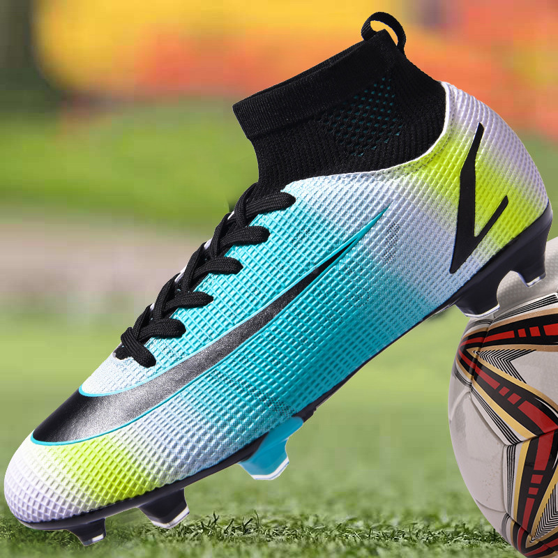 Superfly Futbola Zābaki Vīriešu Sporta Skavas Futbola Apavi AG Bērnu Trenažieri Sporta apavi Augstas zeķes Sportiskas pēdas bumbas Apavi Vīrietim