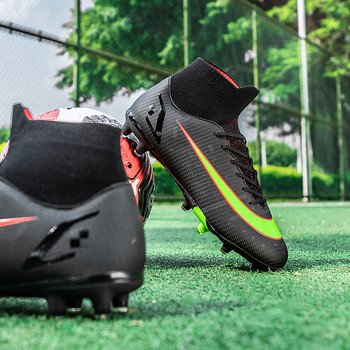 2022 Нови футболни обувки с високи глезени Мъжки дишащи футболни обувки на открито Футболни обувки за трева Футболни бутли Kids AG Женски футболни обувки