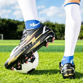 Мъжки футболни обувки FG с високи глезени, футболни обувки за трева, тренировъчни обувки с подобрен контрол, множество стилове, налични детски обувки