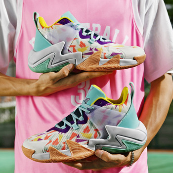 Επαγγελματικά πλεκτά αναπνεύσιμα παπούτσια μπάσκετ για άντρες Αθλητικά παπούτσια μπάσκετ Unisex άνετα γυναικεία αθλητικά παπούτσια