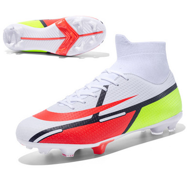 Vīriešu ar augstu potīti AG zole āra skavas Futbola zābaki Apavi Mauriņa Futbola Skavas bērniem Sieviešu garas tapas Chuteira Futebol kedas