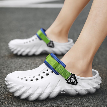 2023 Летни мъжки сандали Леки EVA мъжки ежедневни обувки Обувки с дупки Сабо Любители Домашна градина На открито за мъже Плажни плоски чехли