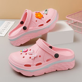 Vasaras Sieviešu Platformas Sandales Kurpes Mīksta Zole Neslīdošas caurumu kurpes Pludmales Sandales Mājas Slaidi Vieglas Čības Sieviešu sandalijas