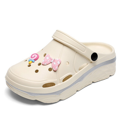 Vasaras Sieviešu Platformas Sandales Kurpes Mīksta Zole Neslīdošas caurumu kurpes Pludmales Sandales Mājas Slaidi Vieglas Čības Sieviešu sandalijas