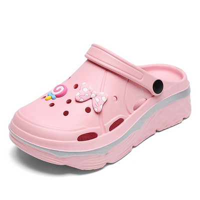 Vasaras Sieviešu Platformas Sandales Kurpes Mīksta Zole Neslīdošas caurumu kurpes Pludmales Sandales Mājas Slaidi Vieglas Čības Sieviešu sandalijas