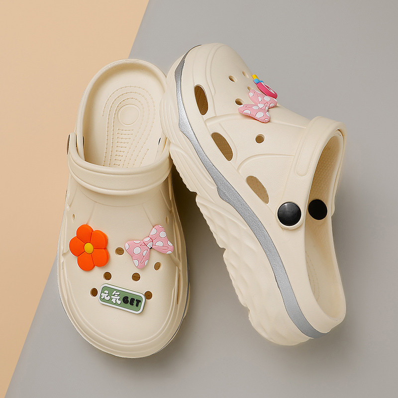 Vasaras Sieviešu Platformas Sandales Kurpes Mīksta Zole Neslīdošas caurumu kurpes Pludmales Sandales Mājas Slaidi Vieglas Čības Sieviešu sandalijas