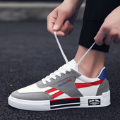 Modne proljetne muške platnene ravne cipele Tenisice Udobne cipele za skejtbord Muške ležerne cipele Raznolike studentske muške ravne cipele