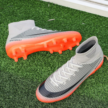 Ανδρικά παπούτσια ποδοσφαίρου AG/TF Παπούτσια ποδοσφαίρου ψηλά στον αστράγαλο Εξωτερικά αντιολισθητικά αθλητικά παπούτσια ποδοσφαίρου Plus Size προπόνηση για ποδόσφαιρο σάλας