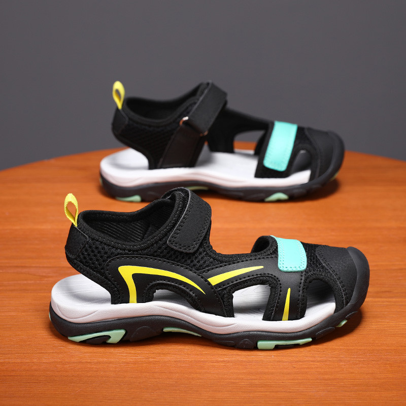 Jauns stils, vasaras zēnu sandales Bērnu apavi Modes Dzīvokļi Maziem bērniem Meiteņu sandales Neslīdošas ikdienas pludmales bērnu āra apavi