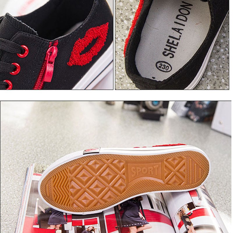 Sieviešu skeitborda apavi Modes plakanie kurpes Audekla apavi Pavasaris Sieviešu platformas kedas Šņorējamas Flats Slidas kedas Sporta apavi