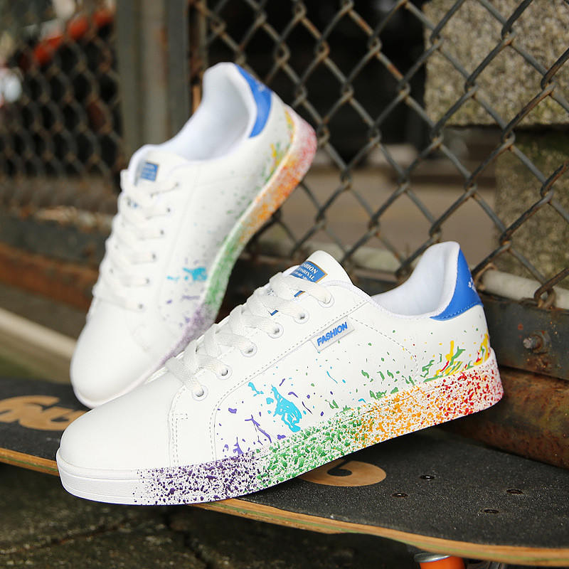 Unisex Fashion Παπούτσια Skateboarding Ανδρικά Γυναικεία αθλητικά παπούτσια για εξωτερικούς χώρους Πολύχρωμα casual Sports PU δερμάτινα φλατ Παπούτσια για ζευγάρια μεγάλο μέγεθος