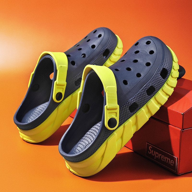 BOANXIL tavaszi új férfi divat vastag alsó csomag fejbarlangi cipők csúszásmentes kerti cipők szabadtéri alkalmi strandcipők