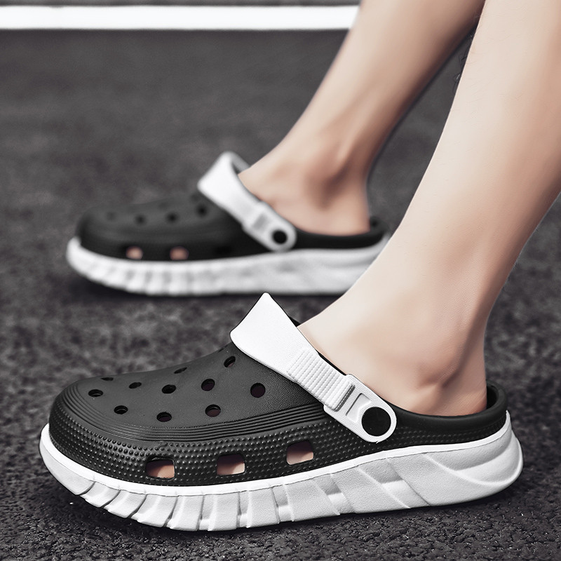 BOANXIL tavaszi új férfi divat vastag alsó csomag fejbarlangi cipők csúszásmentes kerti cipők szabadtéri alkalmi strandcipők