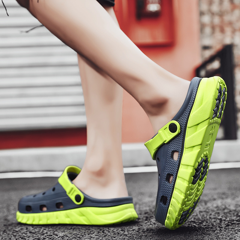 BOANXIL tavaszi új férfi divat vastag alsó csomag fejbarlangi cipők csúszásmentes kerti cipők szabadtéri alkalmi strandcipők