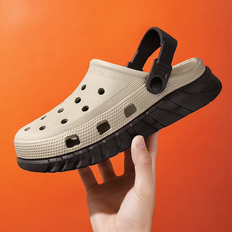 BOANXIL tavaszi új férfi divat vastag alsó csomag fejbarlangi cipők csúszásmentes kerti cipők szabadtéri alkalmi strandcipők