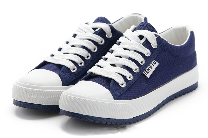 Cipők Női Vitorlavászon Női Cipők Sport Klasszikus Lapos Sneaker Vászon Cipők Alacsony lapos Gördeszka Cipők Iskolás tornacipők