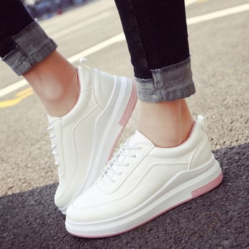 Arder Girl White Shoes Woman Thick female Mode Women Shoes Allmatch Tide Bottom Students Спортни обувки за скейтборд