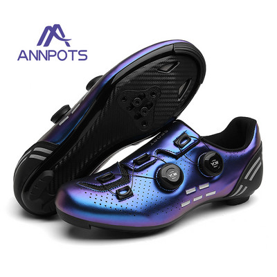 Vīriešu ātrgaitas šosejas velosipēdistu kedas plakani oglekļa riteņbraukšanas apavi MTB skavas Sieviešu kalnu velosipēdu apavi SPD pedāļi sacīkšu riteņbraukšanas apavi