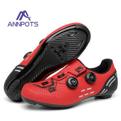 Vīriešu ātrgaitas šosejas velosipēdistu kedas plakani oglekļa riteņbraukšanas apavi MTB skavas Sieviešu kalnu velosipēdu apavi SPD pedāļi sacīkšu riteņbraukšanas apavi