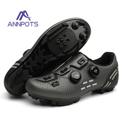 Vīriešu ātrgaitas šosejas velosipēdistu kedas plakani oglekļa riteņbraukšanas apavi MTB skavas Sieviešu kalnu velosipēdu apavi SPD pedāļi sacīkšu riteņbraukšanas apavi