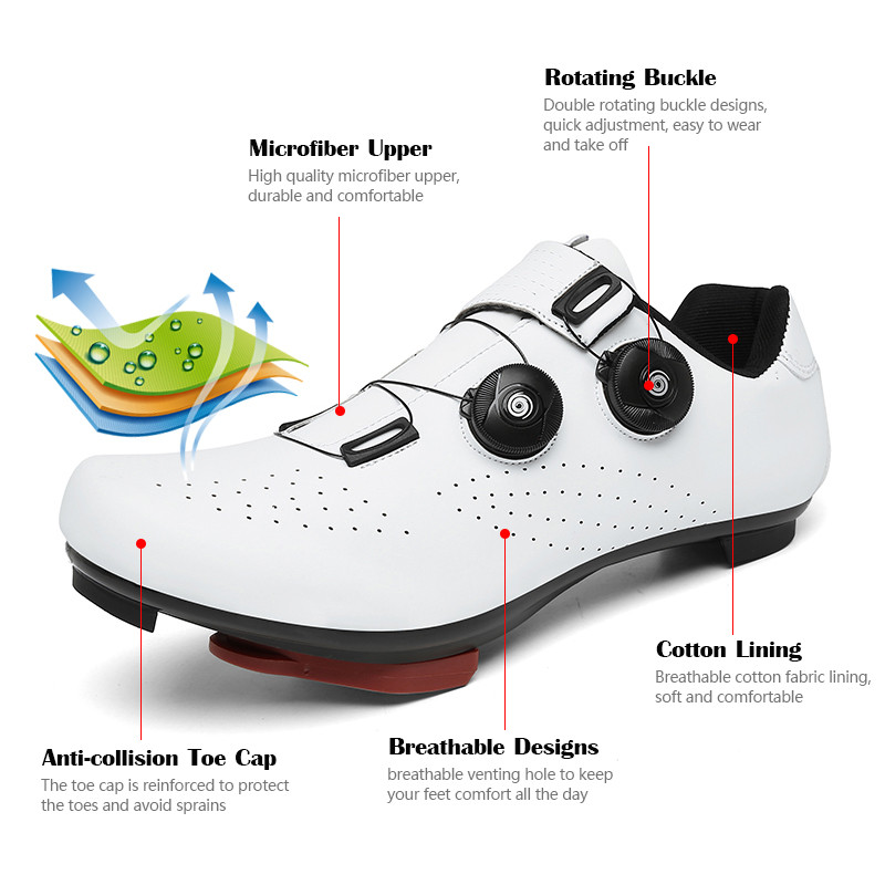 Jalgrattatossud Mtb meeste iselukustuvad klambrid Maanteerattajalatsid Võidusõidu tossud Naiste SPD Mountain Flat Pedal Jalgrattakingad