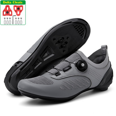 MTB kerékpáros cipő Sneaker kék Professzionális Bike Légáteresztő Kerékpár Racing Önzáró Cipők Országúti kerékpáros cipő Speed Sneakers