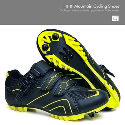 JAUNĀS Riteņbraukšanas kedas MTB velosipēds plakani apavi vīriešiem kalnu velosipēds sacīkstes šosejas ātruma apavi Modes apavi Spd riteņbraukšana sievietēm sports