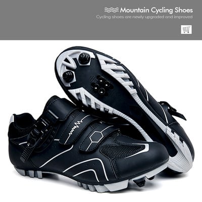 JAUNĀS Riteņbraukšanas kedas MTB velosipēds plakani apavi vīriešiem kalnu velosipēds sacīkstes šosejas ātruma apavi Modes apavi Spd riteņbraukšana sievietēm sports