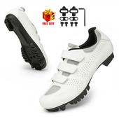 MTB riteņbraukšanas apavi ar skavām vīriešu šosejas velosipēdu zābaki sacīkšu ātruma riteņbraukšanas kedas sievietēm ar plakanu pedāli SPD velosipēda apavi priekš Shimano