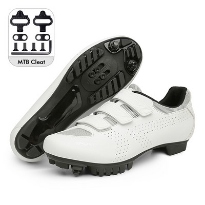 MTB riteņbraukšanas apavi ar skavām vīriešu šosejas velosipēdu zābaki sacīkšu ātruma riteņbraukšanas kedas sievietēm ar plakanu pedāli SPD velosipēda apavi priekš Shimano