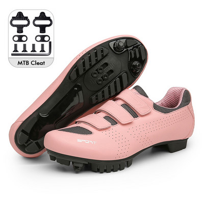 MTB riteņbraukšanas apavi ar skavām vīriešu šosejas velosipēdu zābaki sacīkšu ātruma riteņbraukšanas kedas sievietēm ar plakanu pedāli SPD velosipēda apavi priekš Shimano