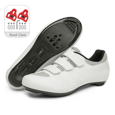 MTB riteņbraukšanas apavi ar skavām vīriešu šosejas velosipēdu zābaki sacīkšu ātruma riteņbraukšanas kedas sievietēm ar plakanu pedāli SPD velosipēda apavi priekš Shimano