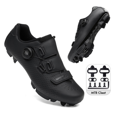 Ātruma riteņbraukšanas sporta kurpes vīriešiem Sporta šosejas velosipēdistu apavi Pašbloķējošie MTB apavi Cleat Racing Sieviešu taku kalnu riteņbraukšanas SPD apavi